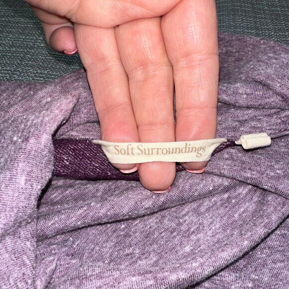 Soft Surroundings Shirt Womens Petite Small Purple Brinley Sweater Sweatshirt - Picture 2 of 10